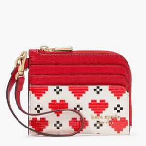 Kate Spade Red and White Heart Wallet